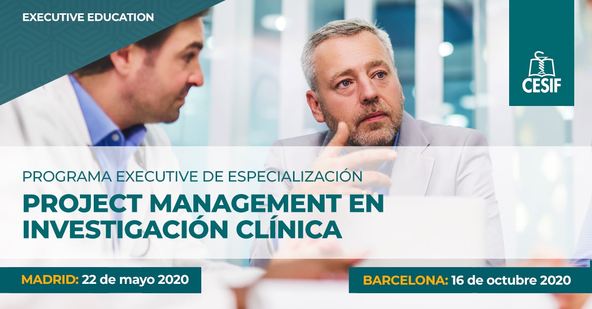 Nueva convocatoria del programa executive en Project Management en Investigación Clínica